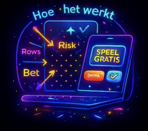 Plinko instellingen menu: inzet, risico en aantal rijen